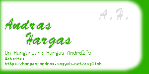 andras hargas business card